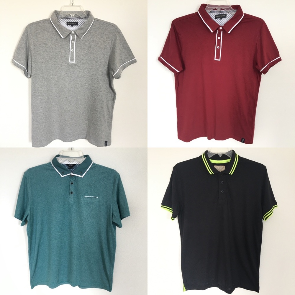 4 Men’s Polo Shirts Size Large